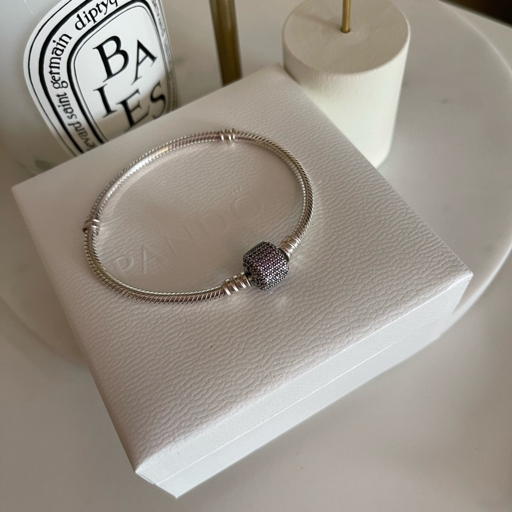Pandora silver clasp snake chain bracelet - Never Worn